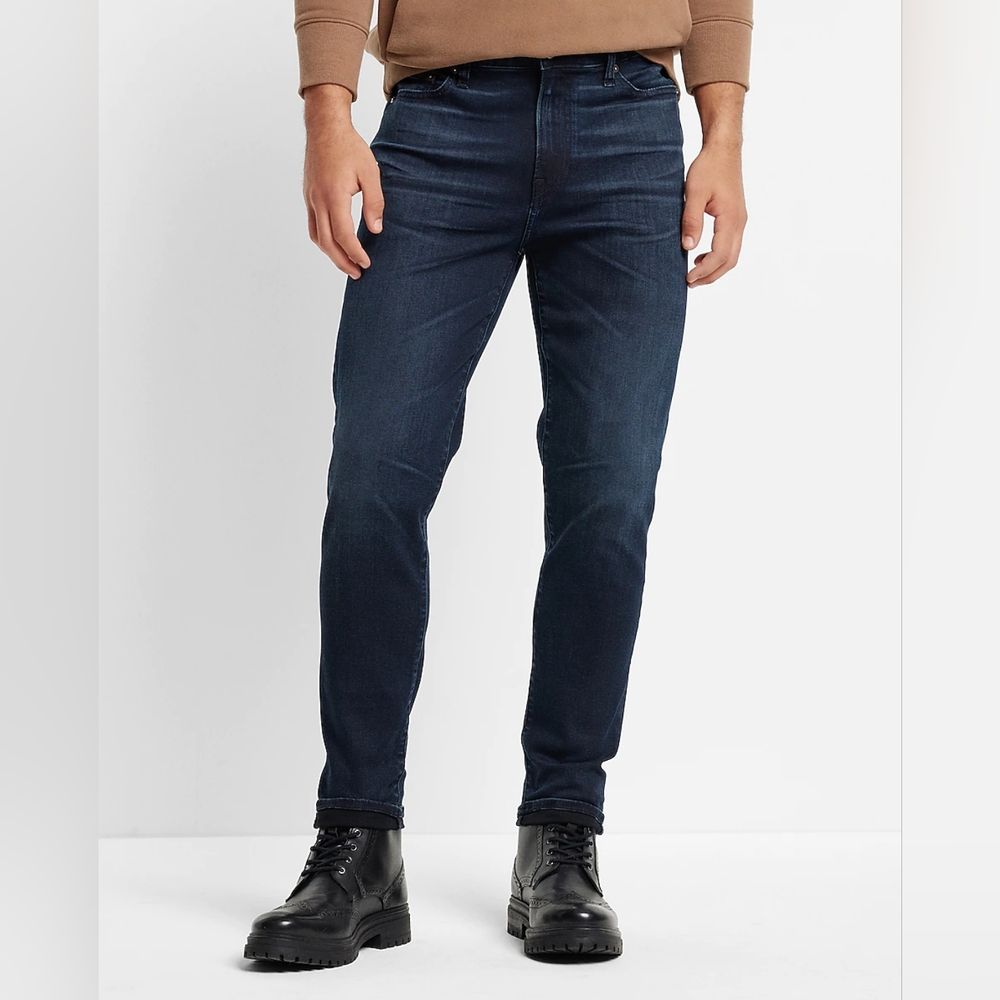 NWT Express Men's Skinny Dark Wash Hyper Stretch Jeans